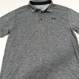 Under Armour Gray w/ Black Haze Performance Golf Polo Size : XL